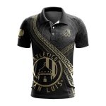 LIGA MX Atletico San Luis Special Black And Gold Design Polo