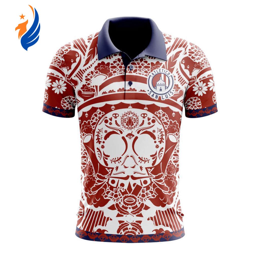 LIGA MX Atletico San Luis Special Dia De Muertos Design Polo Gift for Men Women LIGA MX Atletico San Luis Special Dia De Muertos Design Polo Gift for Men Women