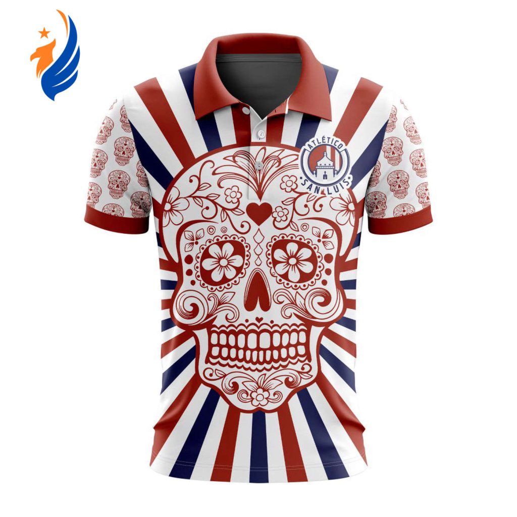 LIGA MX Atletico San Luis Special Dia De Muertos Design Polo Gift for Men Women LIGA MX Atletico San Luis Special Dia De Muertos Design Polo Gift for Men Women
