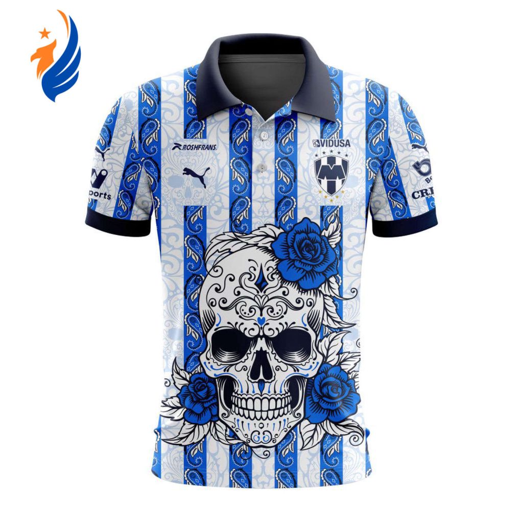 LIGA MX C.F. Monterrey 2023 – 2024 Home Dia De Muertos Design Polo LIGA MX C.F. Monterrey 2023 – 2024 Home Dia De Muertos Design Polo