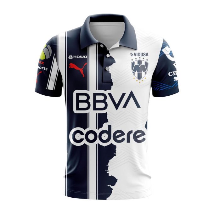LIGA MX C.F. Monterrey Personalized 2024-2025 Home Mix Away Design Polo