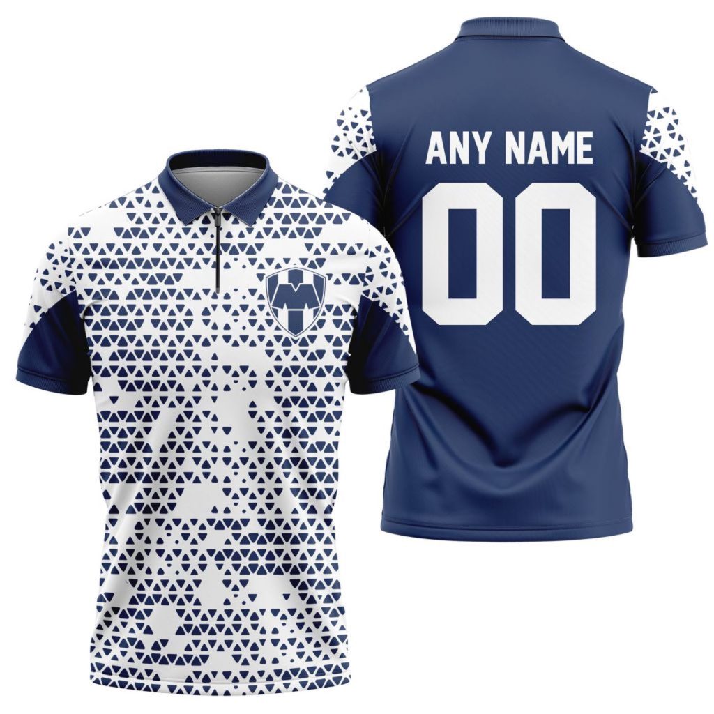 LIGA MX C.F. Monterrey Personalized Zipper Polo Gift for Men Women LIGA MX C.F. Monterrey Personalized Zipper Polo Gift for Men Women