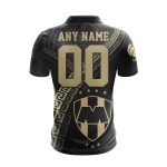 LIGA MX C.F. Monterrey Special Black And Gold Design Polo