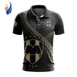 LIGA MX C.F. Monterrey Special Black And Gold Design Polo LIGA MX C.F. Monterrey Special Black And Gold Design Polo