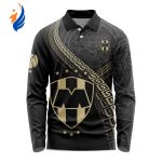 LIGA MX C.F. Monterrey Special Black And Gold Long Sleeve Polo Design Gift for Men Women