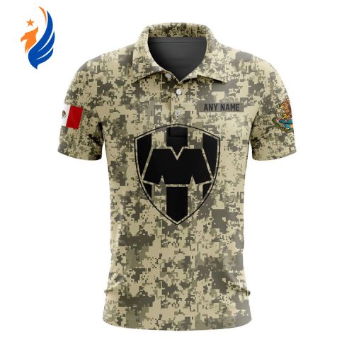LIGA MX C.F. Monterrey Special Camo Design Polo Gift for Men Women