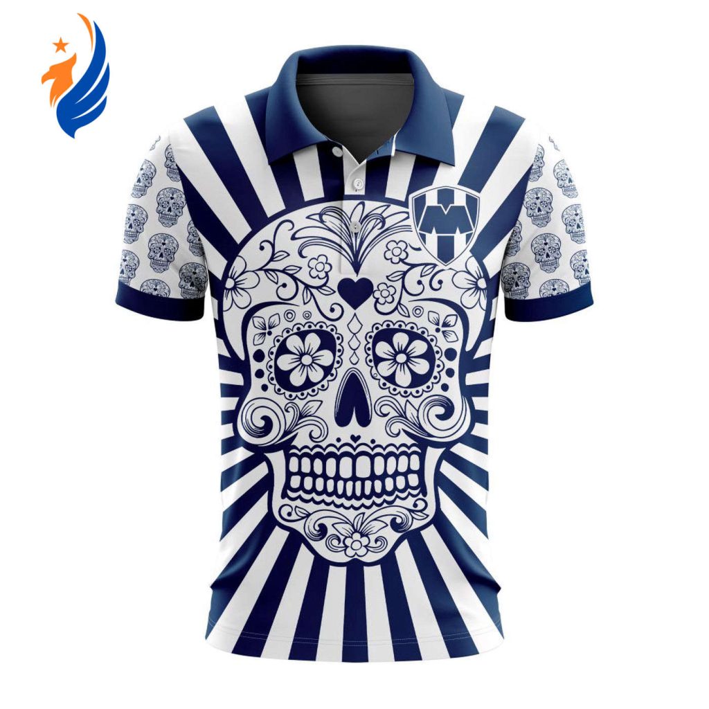 LIGA MX C.F. Monterrey Special Dia De Muertos Design Polo Gift for Men Women LIGA MX C.F. Monterrey Special Dia De Muertos Design Polo Gift for Men Women