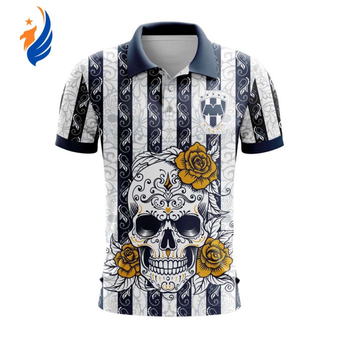 LIGA MX C.F. Monterrey Special Dia De Muertos Design Polo Gift for Men Women LIGA MX C.F. Monterrey Special Dia De Muertos Design Polo Gift for Men Women