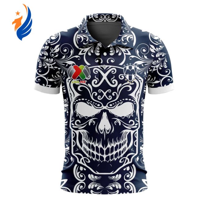 LIGA MX C.F. Monterrey Special Dia De Muertos Design Polo Gift for Men Women LIGA MX C.F. Monterrey Special Dia De Muertos Design Polo Gift for Men Women