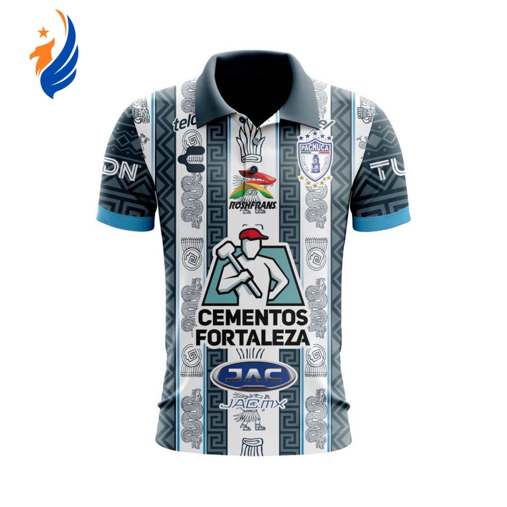 LIGA MX C.F. Pachuca 2023-2024 Home Aztec Design Polo LIGA MX C.F. Pachuca 2023-2024 Home Aztec Design Polo