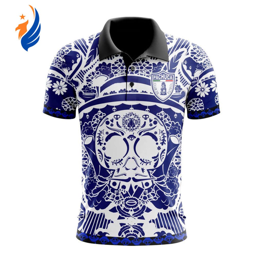 LIGA MX C.F. Pachuca Special Dia De Muertos Design Polo Gift for Men Women LIGA MX C.F. Pachuca Special Dia De Muertos Design Polo Gift for Men Women