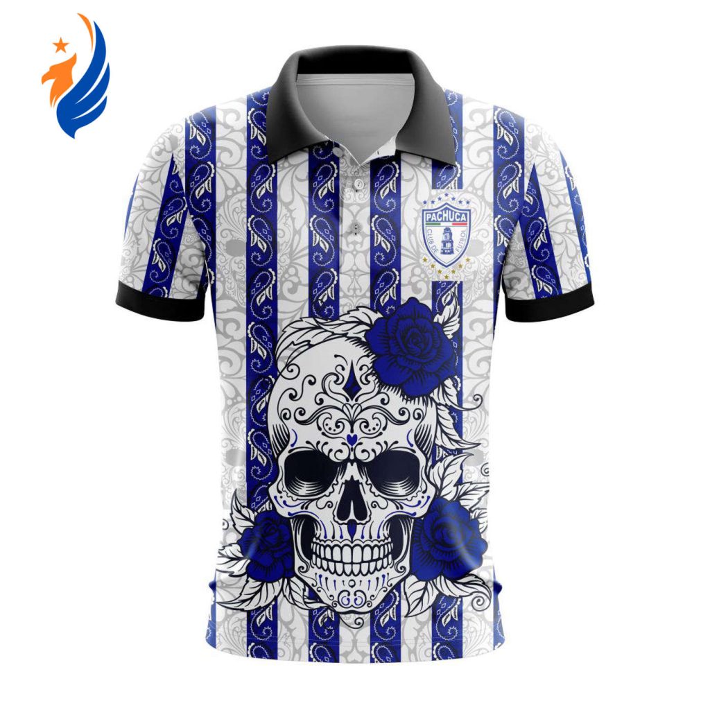 LIGA MX C.F. Pachuca Special Dia De Muertos Design Polo Gift for Men Women LIGA MX C.F. Pachuca Special Dia De Muertos Design Polo Gift for Men Women