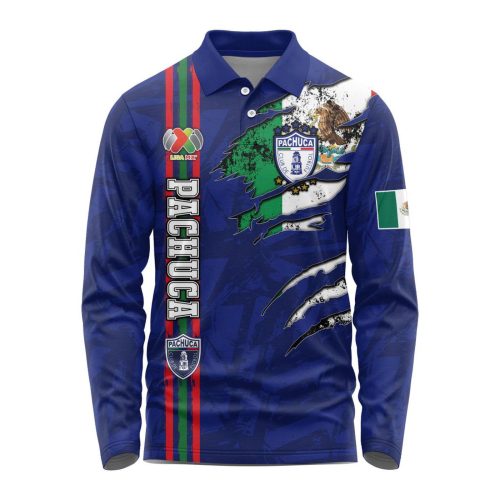 LIGA MX C.F. Pachuca Special Long Sleeve Polo Design Kits Gift for Men Women 3d Printed Hoodie