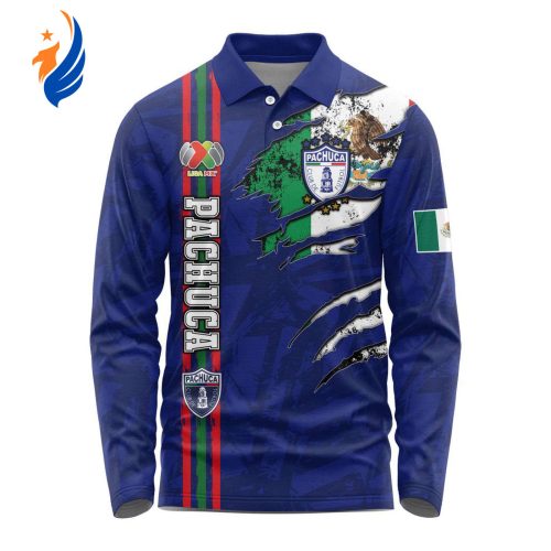 LIGA MX Chivas Guadalajara Special Long Sleeve Polo Design Kits Gift for Men Women 3d Printed Hoodie LIGA MX C.F. Pachuca Special Long Sleeve Polo Design Kits Gift for Men Women 3d Printed Hoodie
