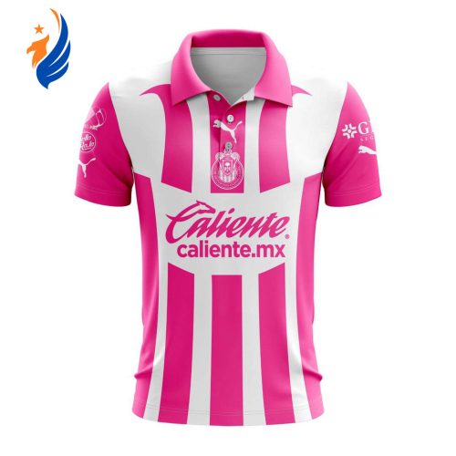 LIGA MX Chivas De Guadalajara 2023 Pink Polo