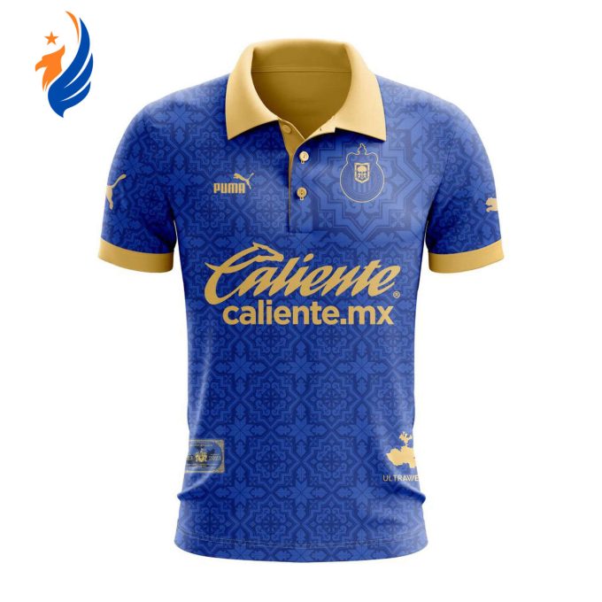 LIGA MX Chivas Guadalajara 200th Anniversary Special Blue Polo LIGA MX Chivas Guadalajara 200th Anniversary Special Blue Polo