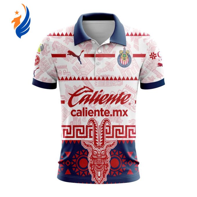 LIGA MX Chivas Guadalajara 2023 – 2024 Away Aztec Design Polo LIGA MX Chivas Guadalajara 2023 – 2024 Away Aztec Design Polo