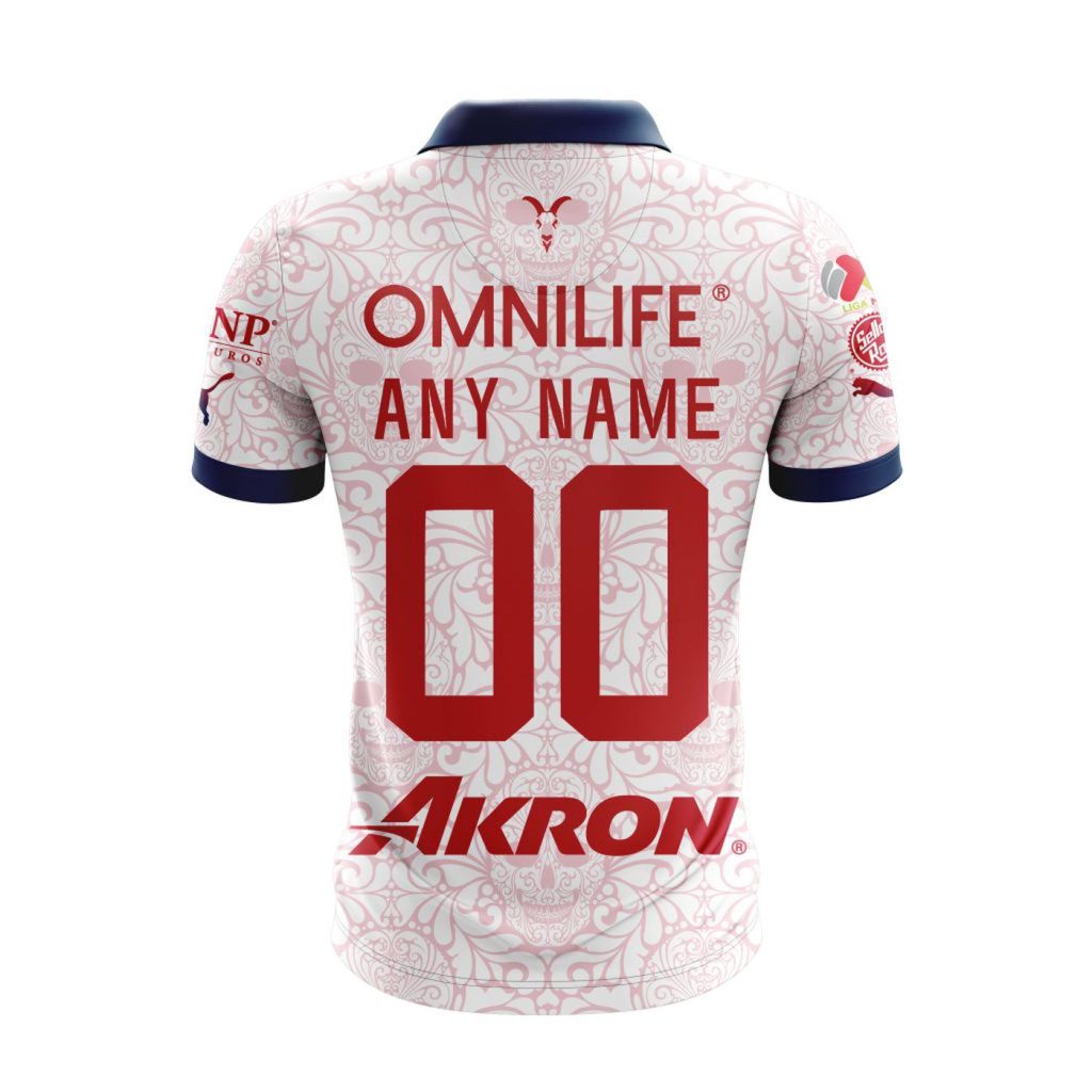 LIGA MX Chivas Guadalajara 2023 – 2024 Away Dia De Muertos Design Polo LIGA MX Chivas Guadalajara 2023 – 2024 Away Dia De Muertos Design Polo