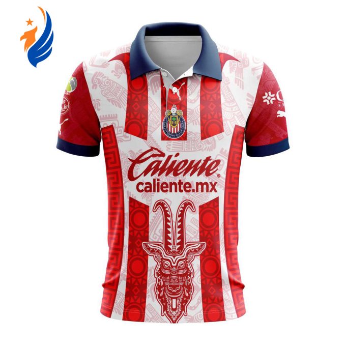 LIGA MX Chivas Guadalajara 2023 – 2024 Home Aztec Design Polo LIGA MX Chivas Guadalajara 2023 – 2024 Home Aztec Design Polo