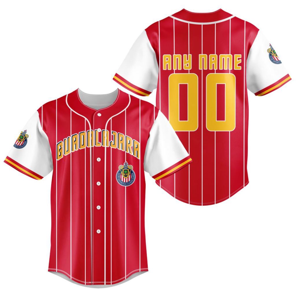 LIGA MX Chivas Guadalajara Special Baseball Jersey Gift for Men Women LIGA MX Chivas Guadalajara Special Baseball Jersey Gift for Men Women