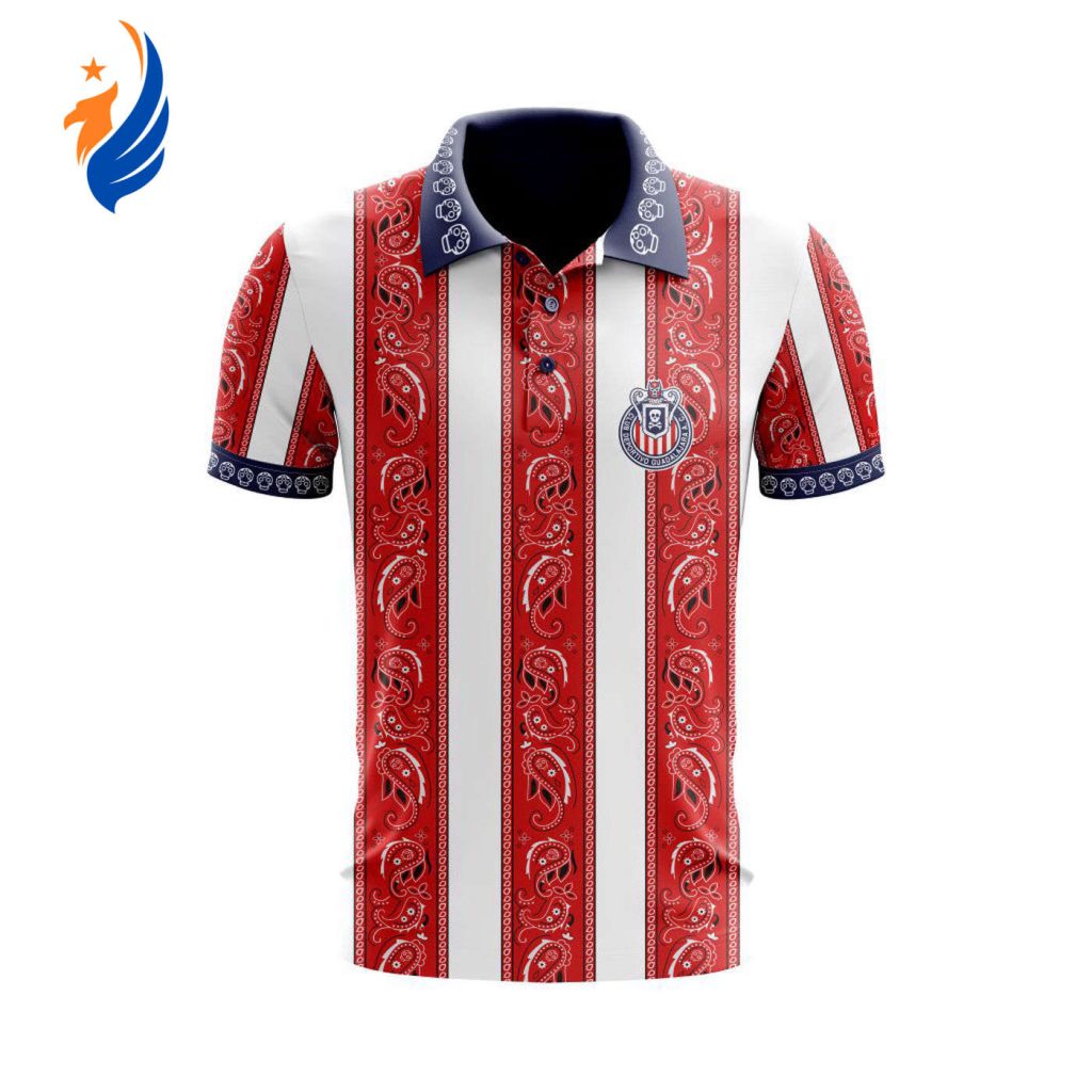 LIGA MX Chivas Guadalajara Special Design For Dia De Muertos Polo LIGA MX Chivas Guadalajara Special Design For Dia De Muertos Polo