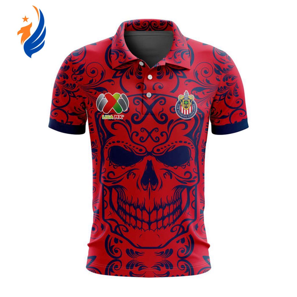 LIGA MX Chivas Guadalajara Special Dia De Muertos Design Polo Gift for Men Women LIGA MX Chivas Guadalajara Special Dia De Muertos Design Polo Gift for Men Women