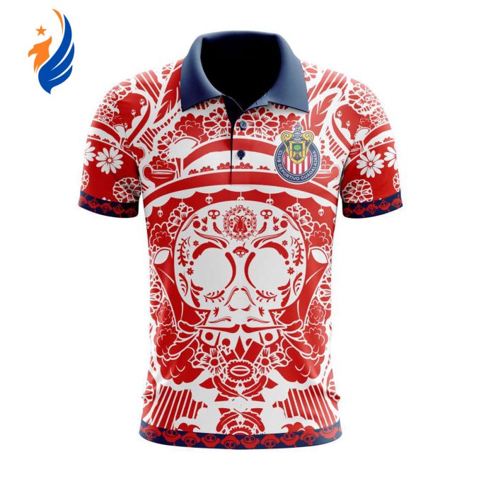 LIGA MX Chivas Guadalajara Special Dia De Muertos Design Polo Gift for Men Women LIGA MX Chivas Guadalajara Special Dia De Muertos Design Polo Gift for Men Women