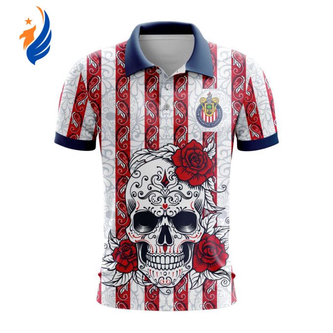 LIGA MX Chivas Guadalajara Special Dia De Muertos Design Polo Gift for Men Women LIGA MX Chivas Guadalajara Special Dia De Muertos Design Polo Gift for Men Women