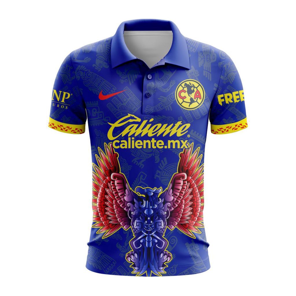 LIGA MX Club America 2023 – 2024 Away Aztec Design Polo LIGA MX Club America 2023 – 2024 Away Aztec Design Polo
