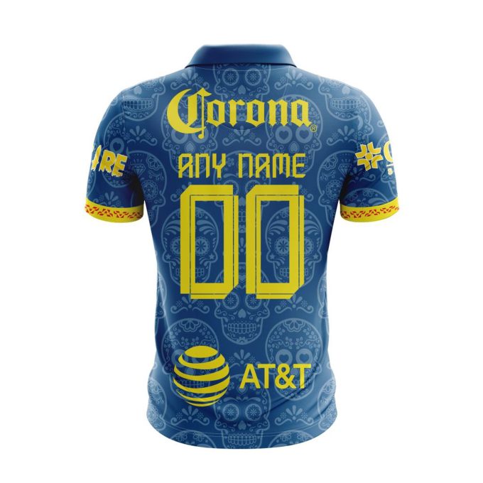 LIGA MX Club America 2023 – 2024 Away Dia De Muertos Design Polo LIGA MX Club America 2023 – 2024 Away Dia De Muertos Design Polo