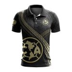 LIGA MX Club America Special Black And Gold Design Polo