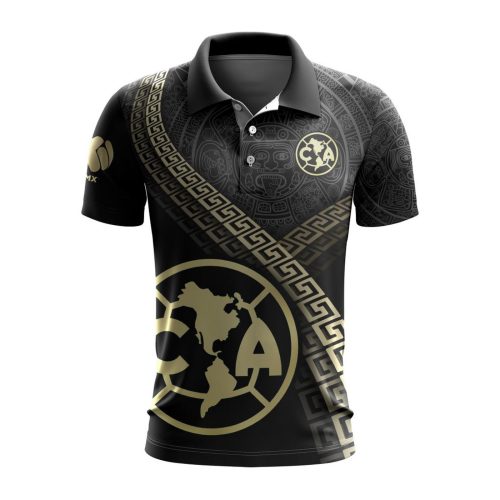 LIGA MX Club America Special Black And Gold Design Polo