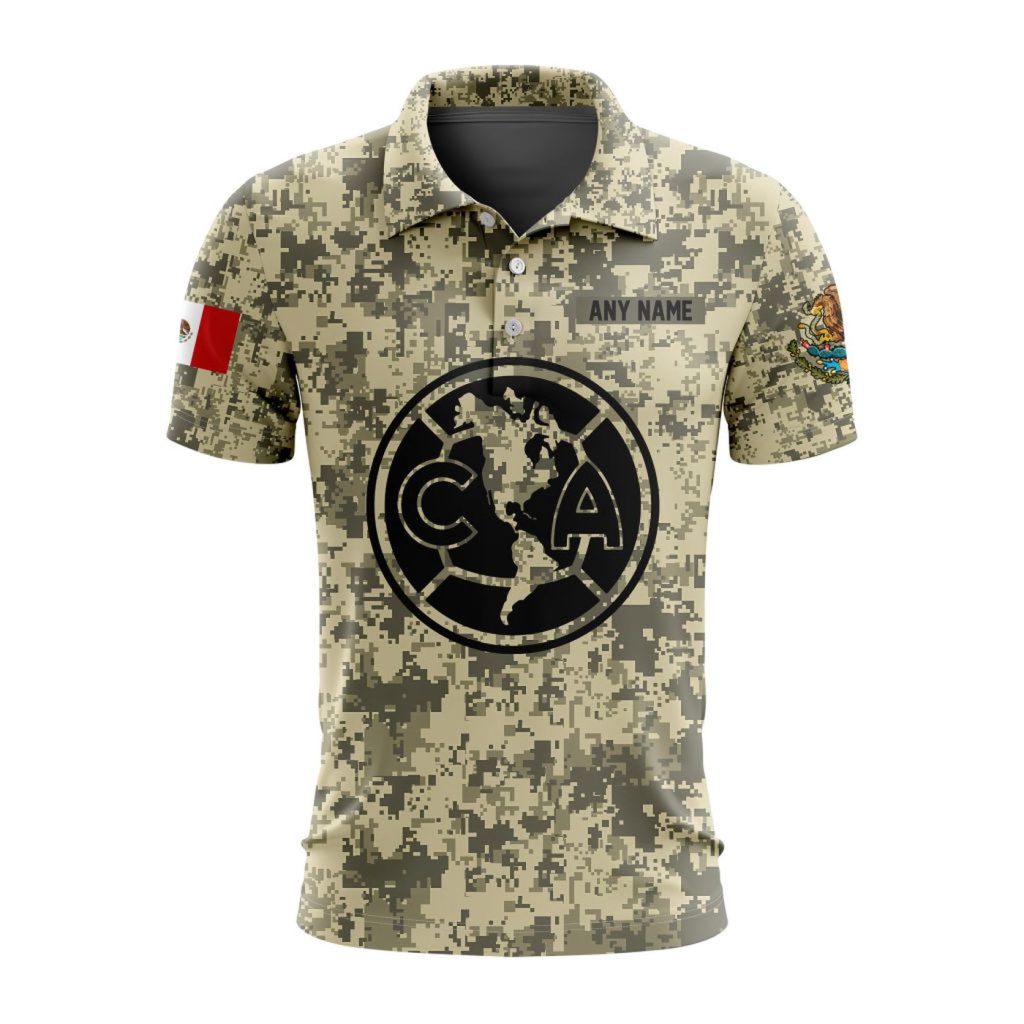 LIGA MX Club America Special Camo Design Polo Gift for Men Women LIGA MX Club America Special Camo Design Polo Gift for Men Women