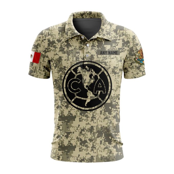 LIGA MX Club America Special Camo Design Polo Gift for Men Women