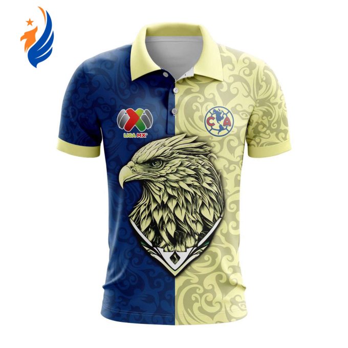 LIGA MX Club America Special Design With Team Signature Polo LIGA MX Club America Special Design With Team Signature Polo