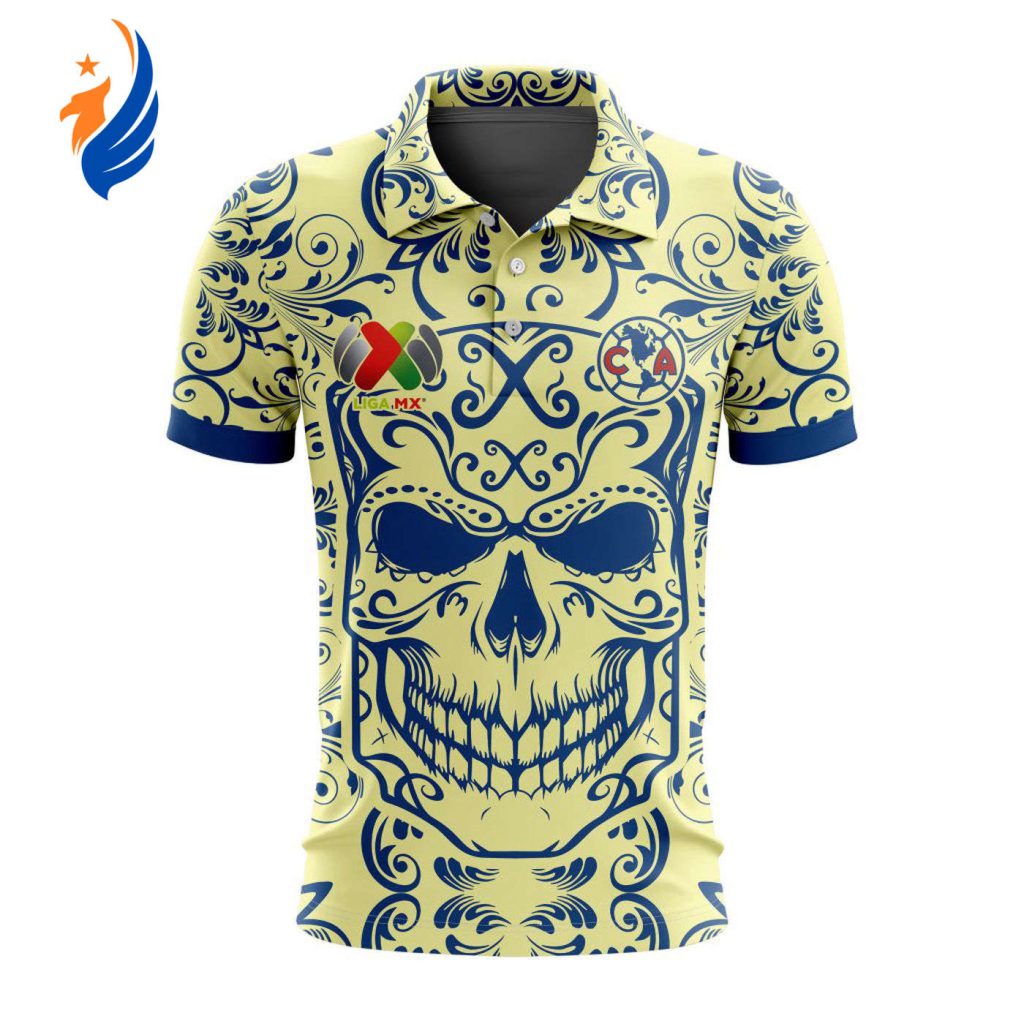 LIGA MX Club America Special Dia De Muertos Design Polo Gift for Men Women LIGA MX Club America Special Dia De Muertos Design Polo Gift for Men Women