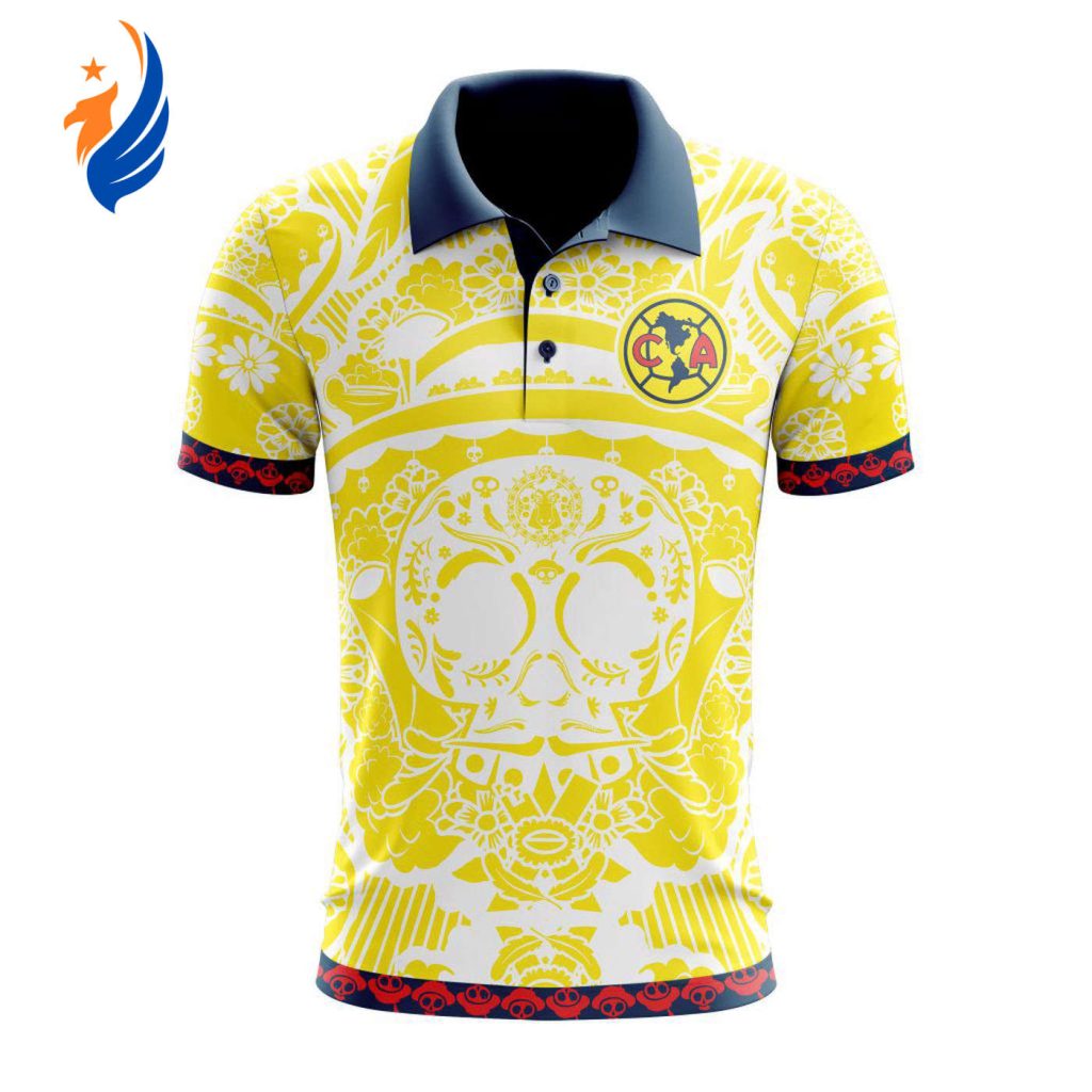 LIGA MX Club America Special Dia De Muertos Design Polo Gift for Men Women LIGA MX Club America Special Dia De Muertos Design Polo Gift for Men Women