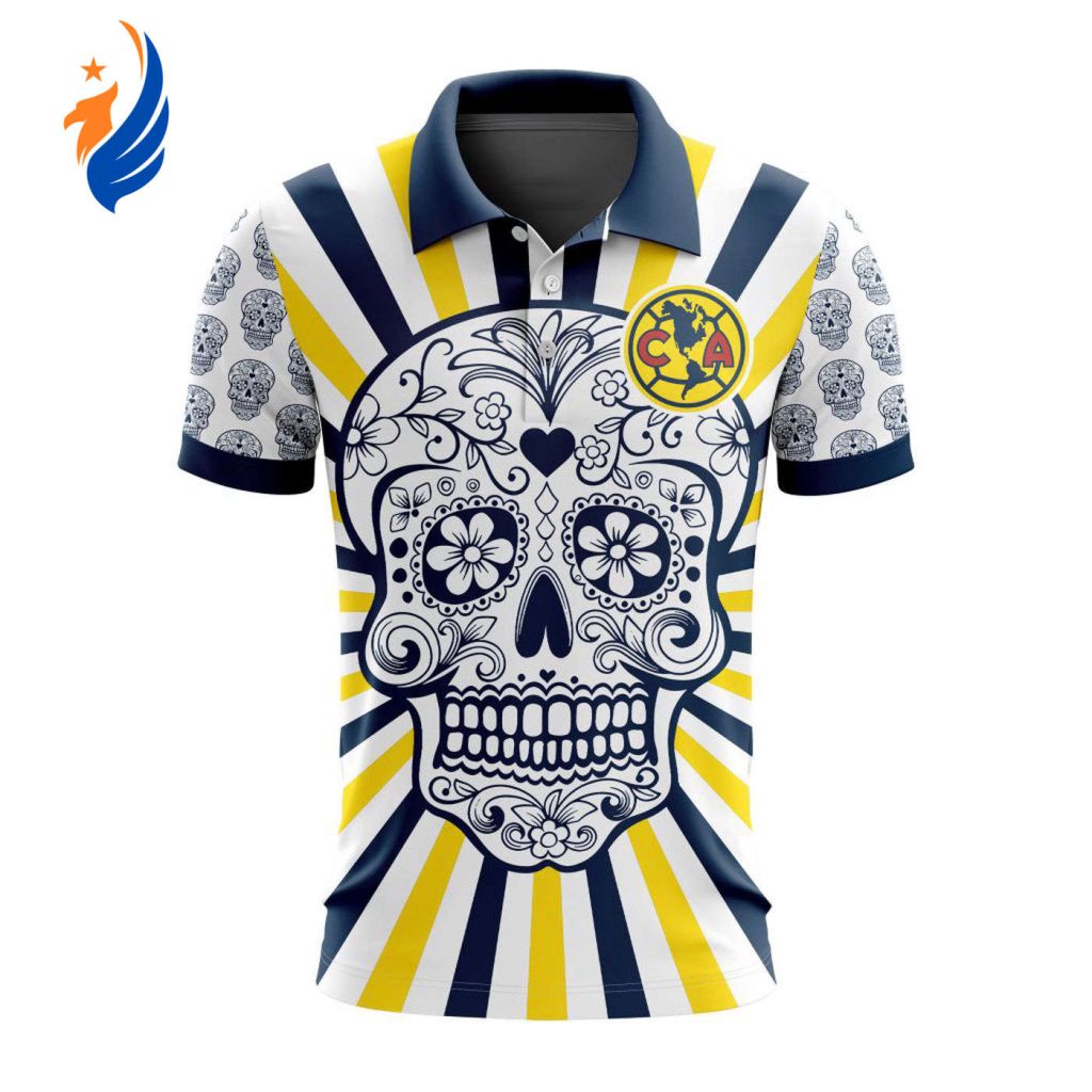 LIGA MX Club America Special Dia De Muertos Design Polo Gift for Men Women LIGA MX Club America Special Dia De Muertos Design Polo Gift for Men Women