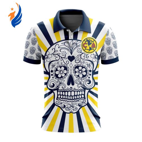 LIGA MX Club America Special Dia De Muertos Design Polo Gift for Men Women
