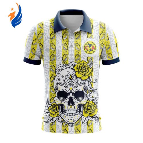 LIGA MX Club America Special Dia De Muertos Design Polo Gift for Men Women
