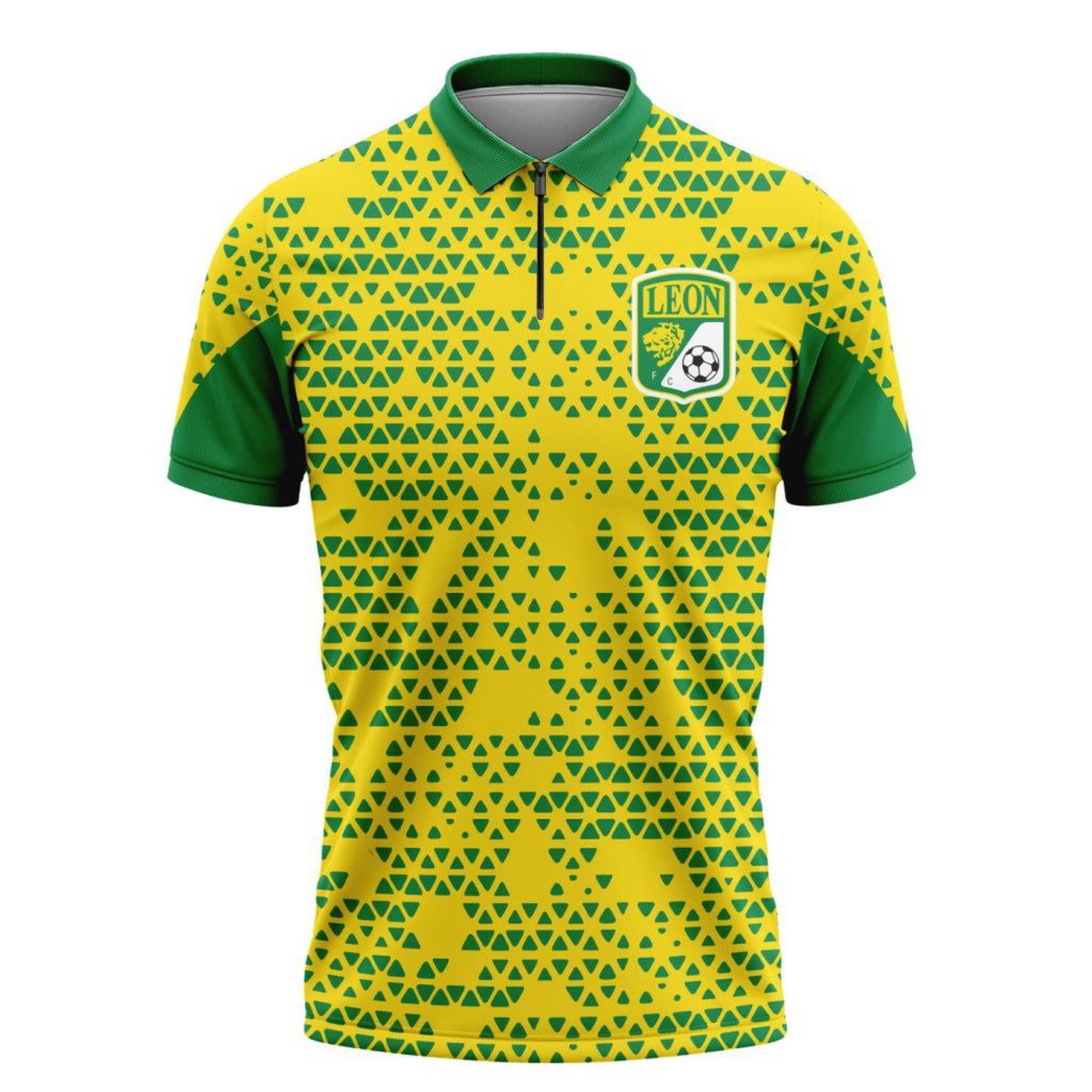 LIGA MX Club Leon Personalized Zipper Polo Gift for Men Women LIGA MX Club Leon Personalized Zipper Polo Gift for Men Women