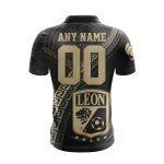 LIGA MX Club Leon Special Black And Gold Design Polo