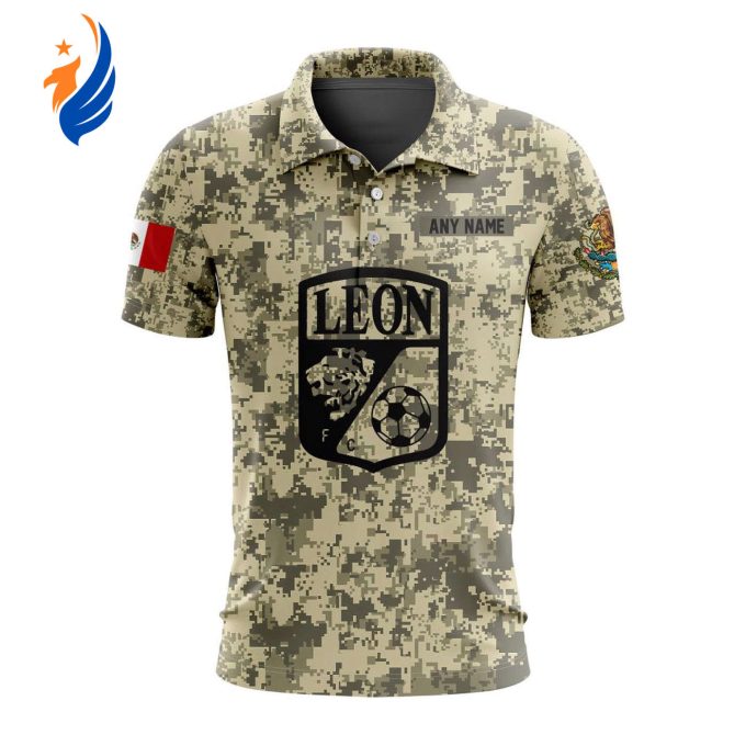 LIGA MX Club Leon Special Camo Design Polo Gift for Men Women
