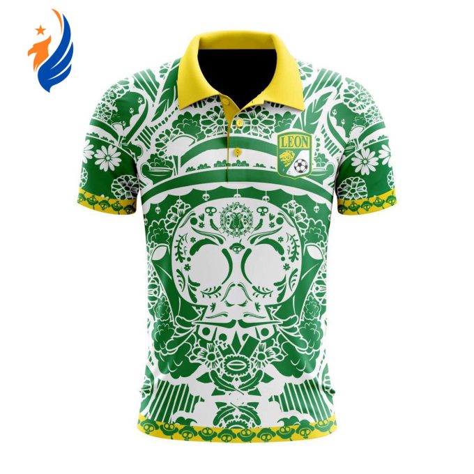 LIGA MX Club Leon Special Dia De Muertos Design Polo Gift for Men Women