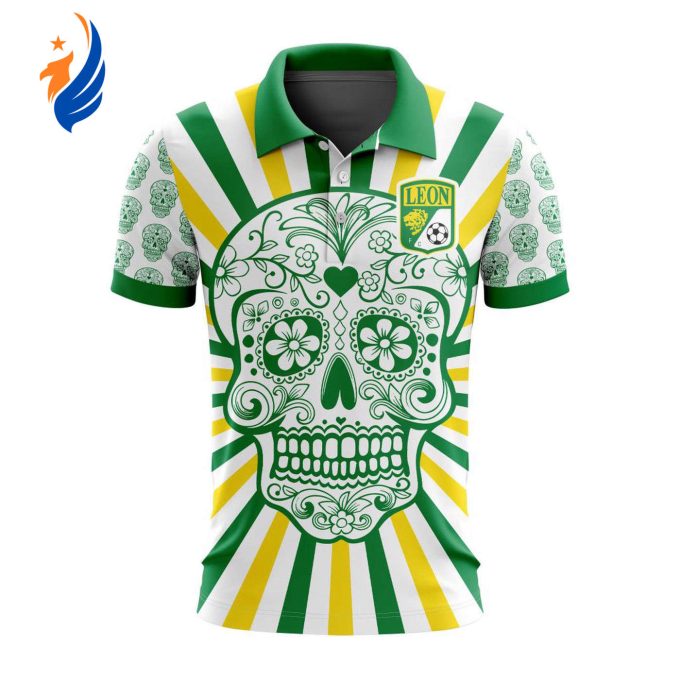 LIGA MX Club Leon Special Dia De Muertos Design Polo Gift for Men Women