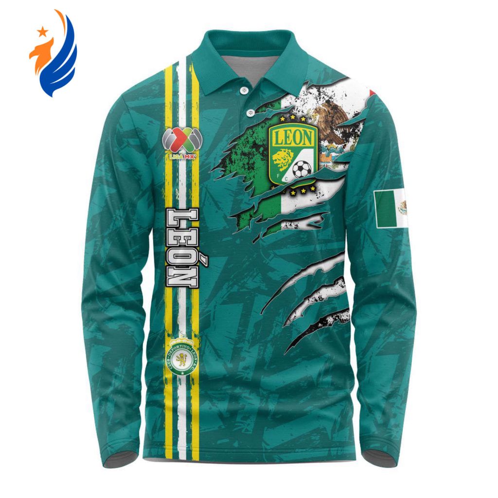 LIGA MX Club Leon Special Long Sleeve Polo Design Kits Gift for Men Women 3d Printed Hoodie LIGA MX Club Leon Special Long Sleeve Polo Design Kits Gift for Men Women 3d Printed Hoodie