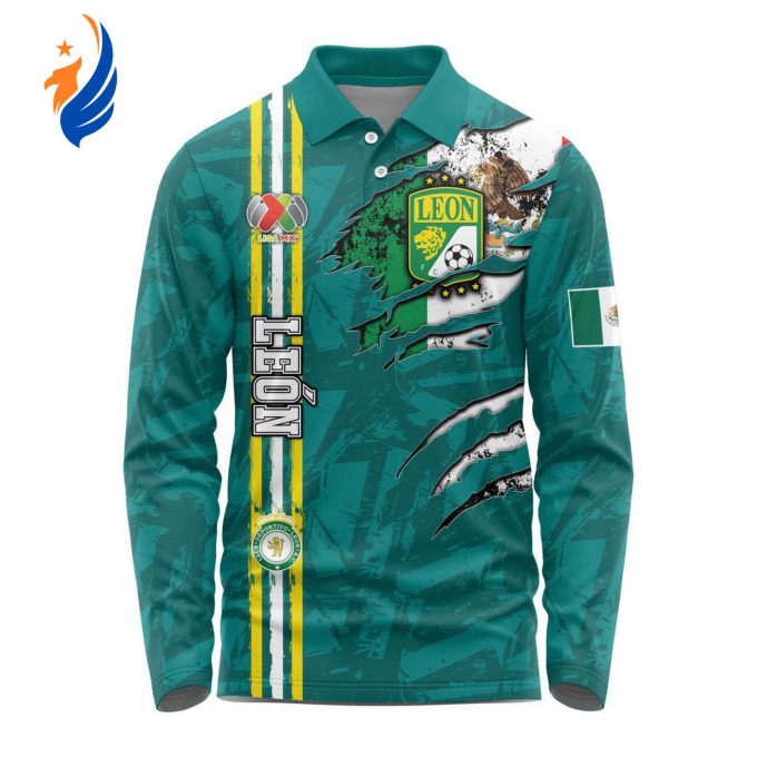 LIGA MX Club Leon Special Long Sleeve Polo Design Kits Gift for Men Women 3d Printed Hoodie LIGA MX Club Leon Special Long Sleeve Polo Design Kits Gift for Men Women 3d Printed Hoodie