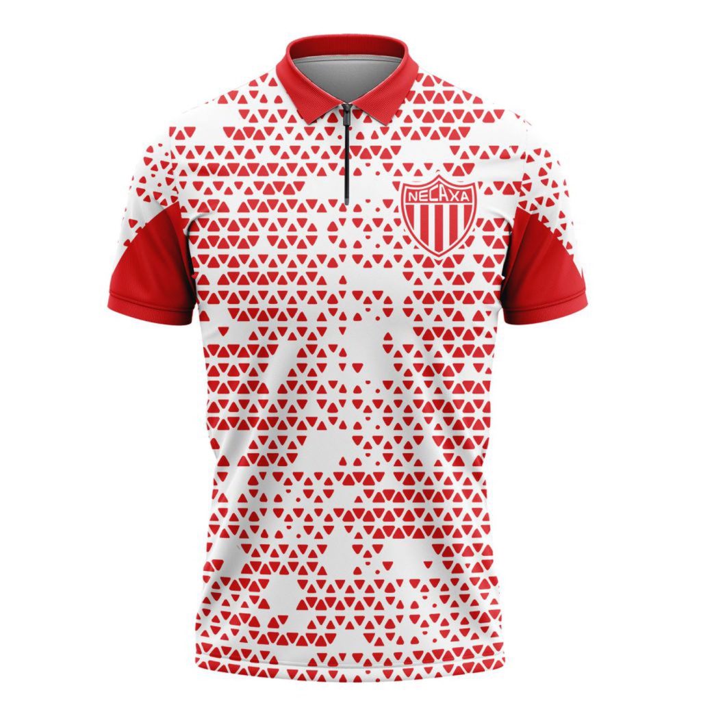 LIGA MX Club Necaxa Personalized Zipper Polo Gift for Men Women LIGA MX Club Necaxa Personalized Zipper Polo Gift for Men Women