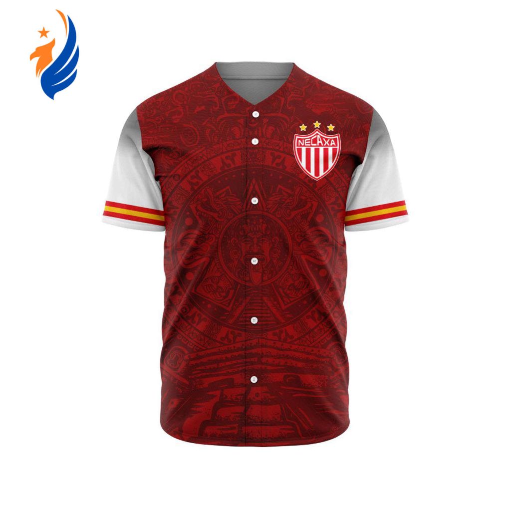 LIGA MX Club Necaxa Special Aztec Design Baseball Jersey Gift for Men Women LIGA MX Club Necaxa Special Aztec Design Baseball Jersey Gift for Men Women