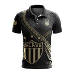LIGA MX Club Necaxa Special Black And Gold Design Polo LIGA MX Club Necaxa Special Black And Gold Design Polo